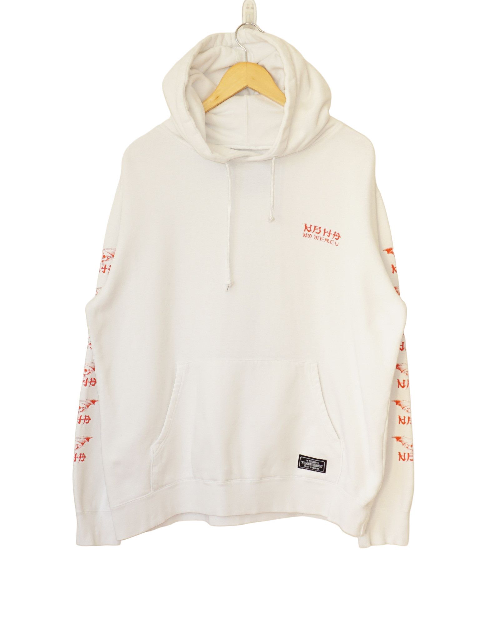Neighborhood Neighborhood No Mercy White Sweatshirt Hoodie Size US L / EU 52-54 / 3 - 2 Thumbnail
