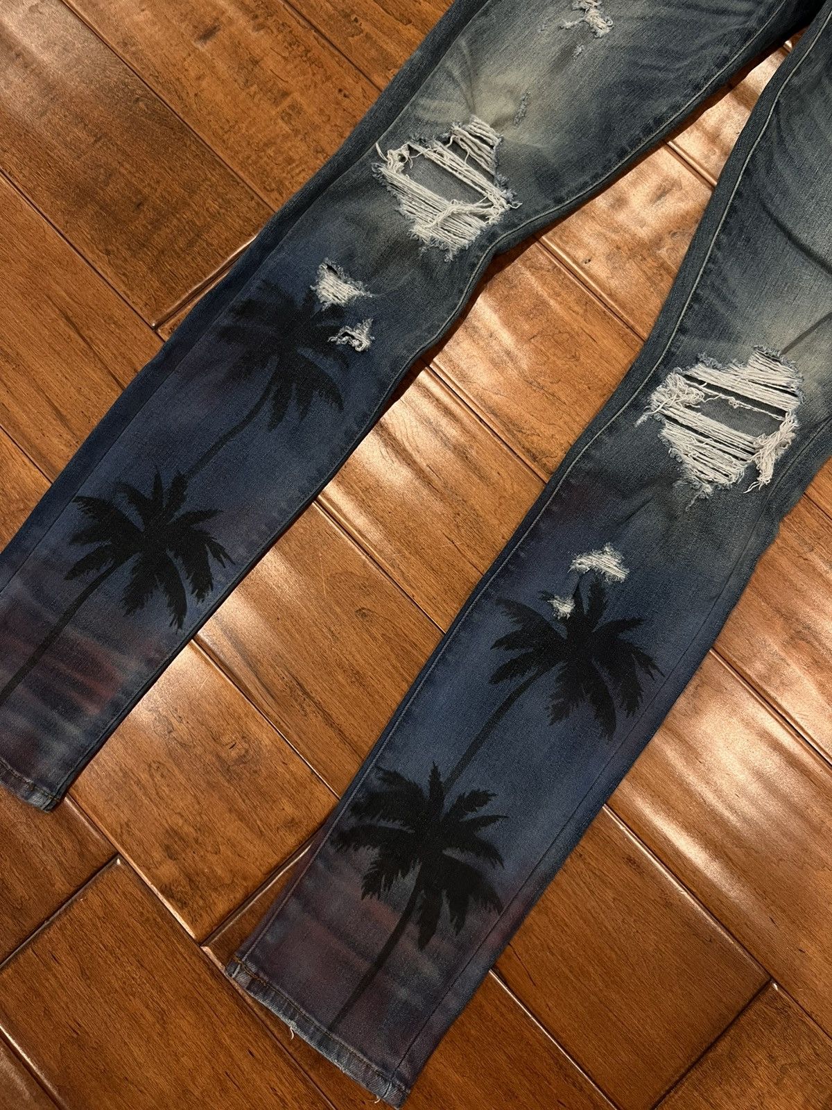 Amiri Amiri night Palm Tree thrasher jeans 30 Size US 30 / EU 46 - 2 Thumbnail