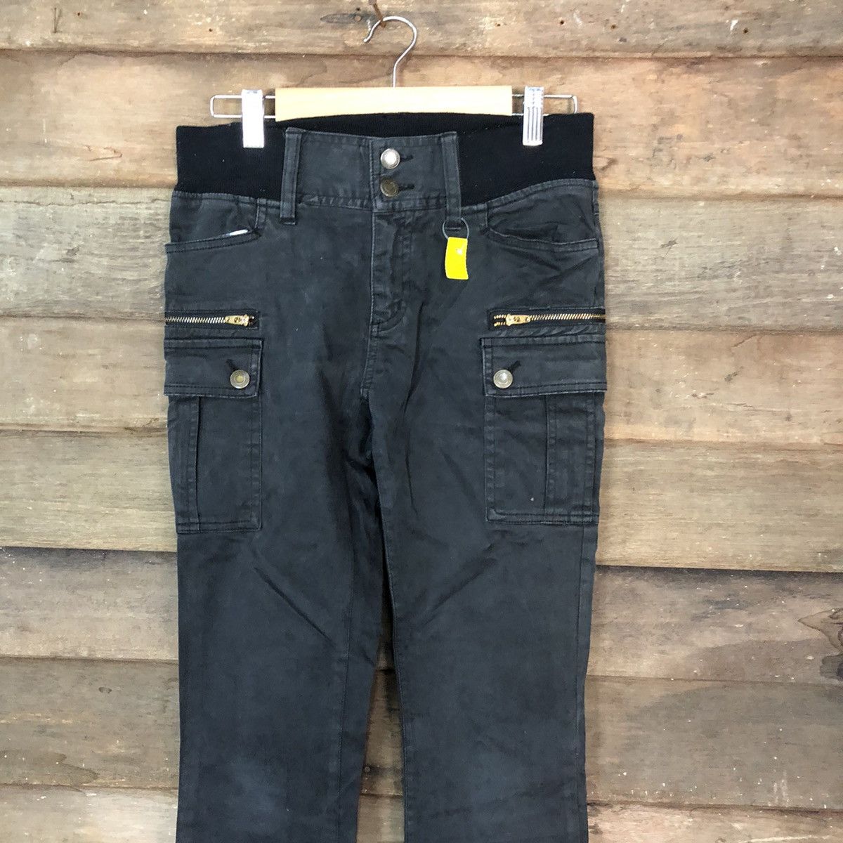 Japanese Brand × Vintage Japanese Brand Black multi pocket Cargo Pants #3388 Size 26" / US 2 / IT 38 - 2 Thumbnail
