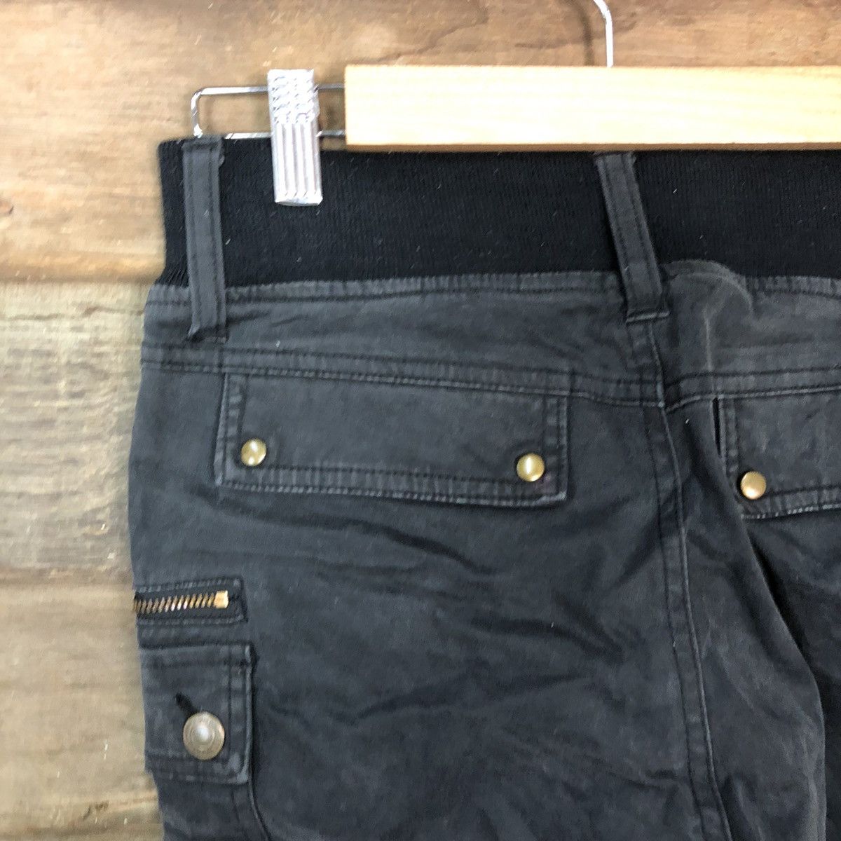 Japanese Brand × Vintage Japanese Brand Black multi pocket Cargo Pants #3388 Size 26" / US 2 / IT 38 - 14 Thumbnail