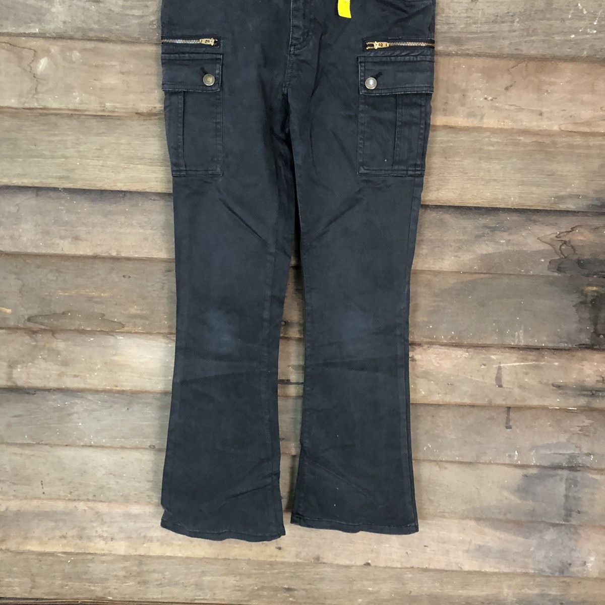 Japanese Brand × Vintage Japanese Brand Black multi pocket Cargo Pants #3388 Size 26" / US 2 / IT 38 - 3 Thumbnail