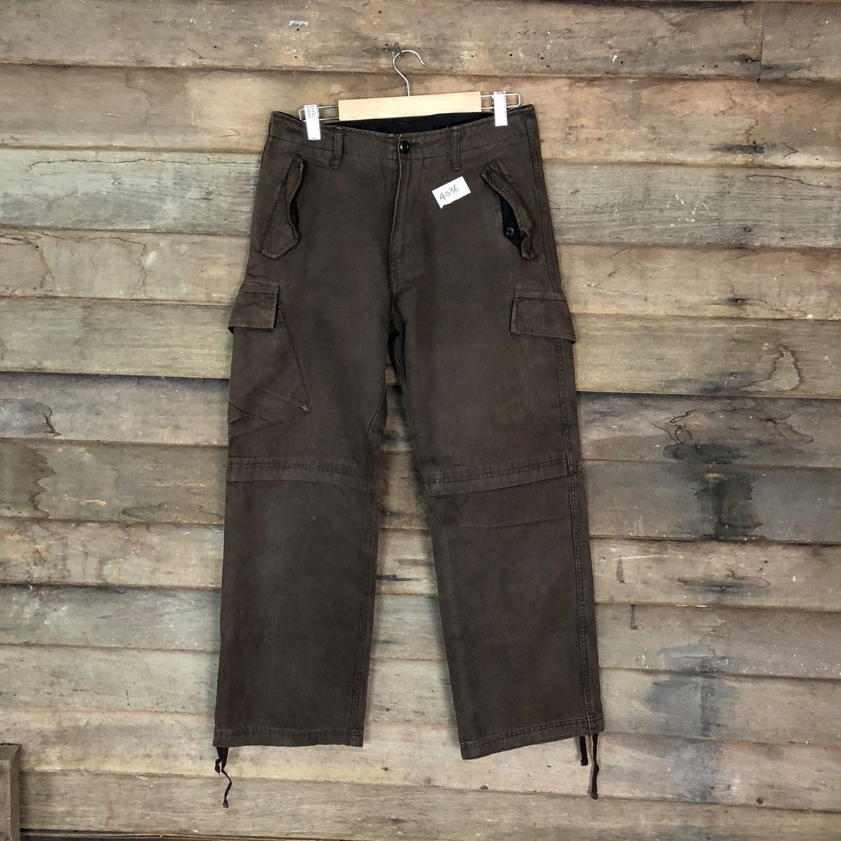 PPFM Ppfm Brown multi pocket utility Cargo Pants #4036DL Size US 30 / EU 46 - 1 Thumbnail