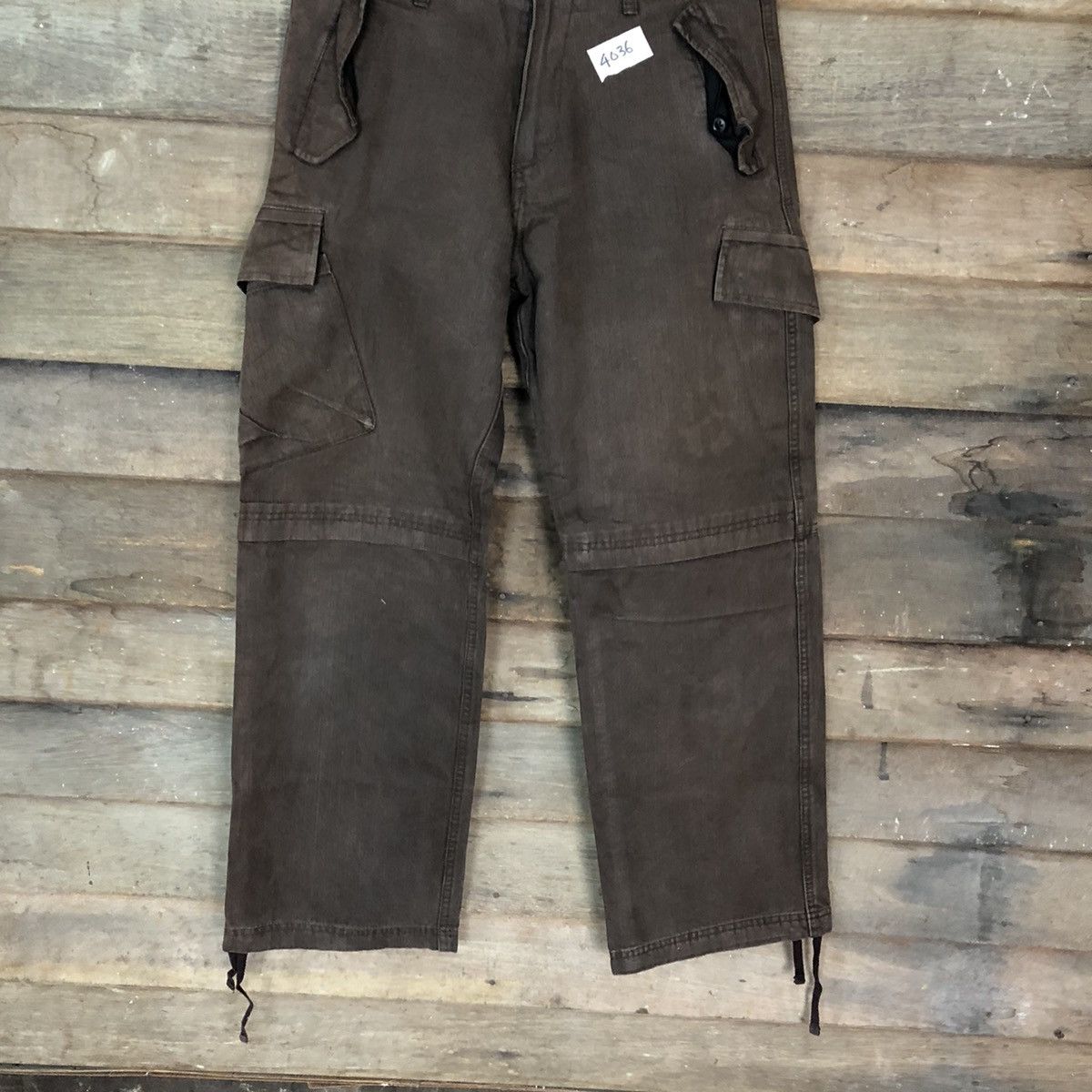 PPFM Ppfm Brown multi pocket utility Cargo Pants #4036DL Size US 30 / EU 46 - 3 Thumbnail