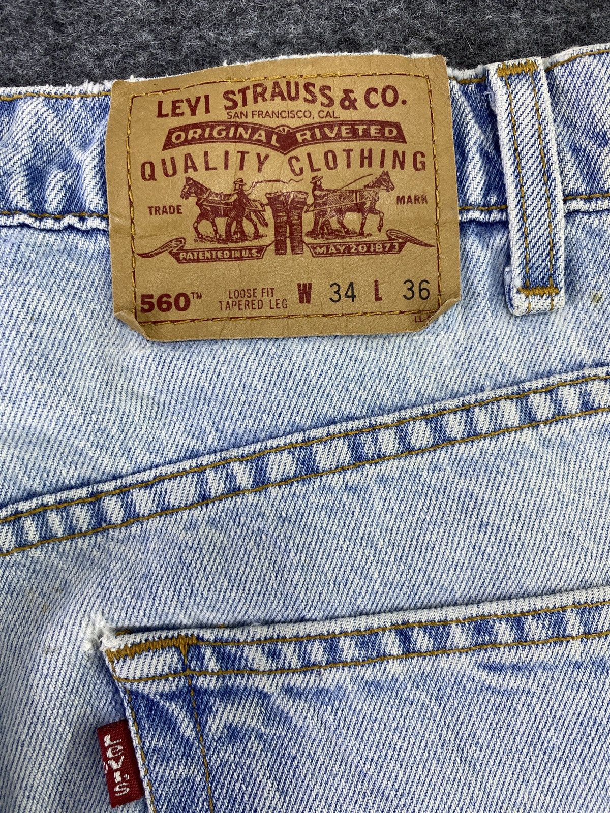 Levi's 90s Levi's vintage 560 Blue Jeans - J568 Size US 34 / EU 50 - 9 Thumbnail