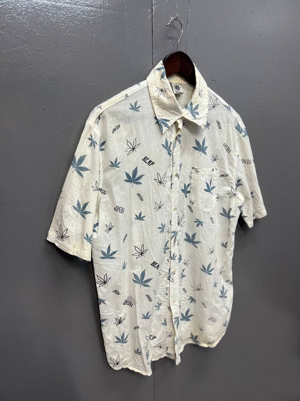 Vintage VINTAGE HEMP LEAF FULLPRINT SHIRT Size US M / EU 48-50 / 2 - 2 Thumbnail