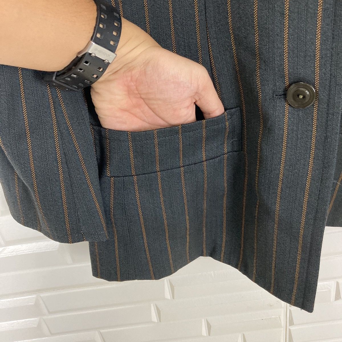 Yves Saint Laurent Yves Saint Laurent Striped Coat/Blazer Size US M / EU 48-50 / 2 - 11 Thumbnail