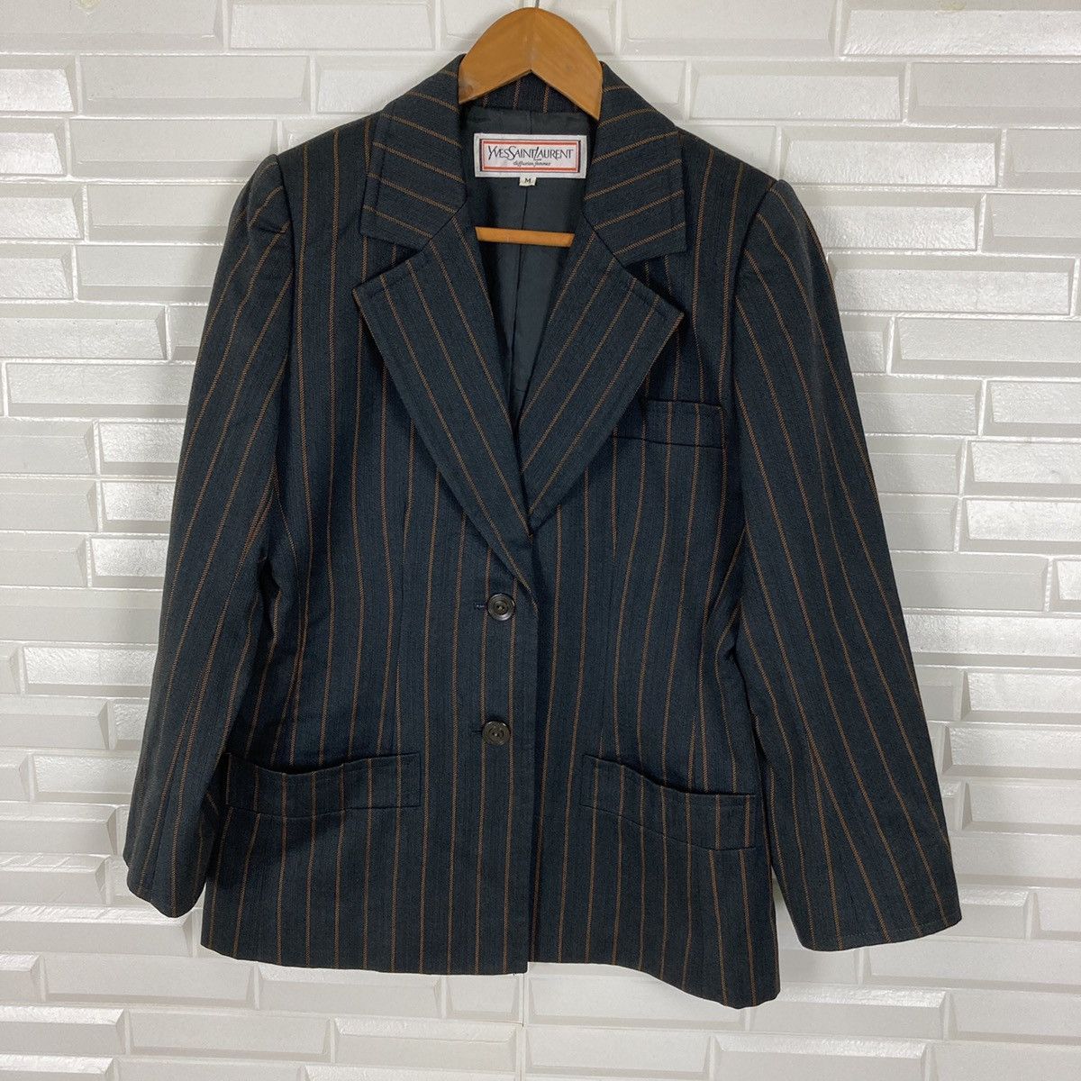 Yves Saint Laurent Yves Saint Laurent Striped Coat/Blazer Size US M / EU 48-50 / 2 - 2 Thumbnail