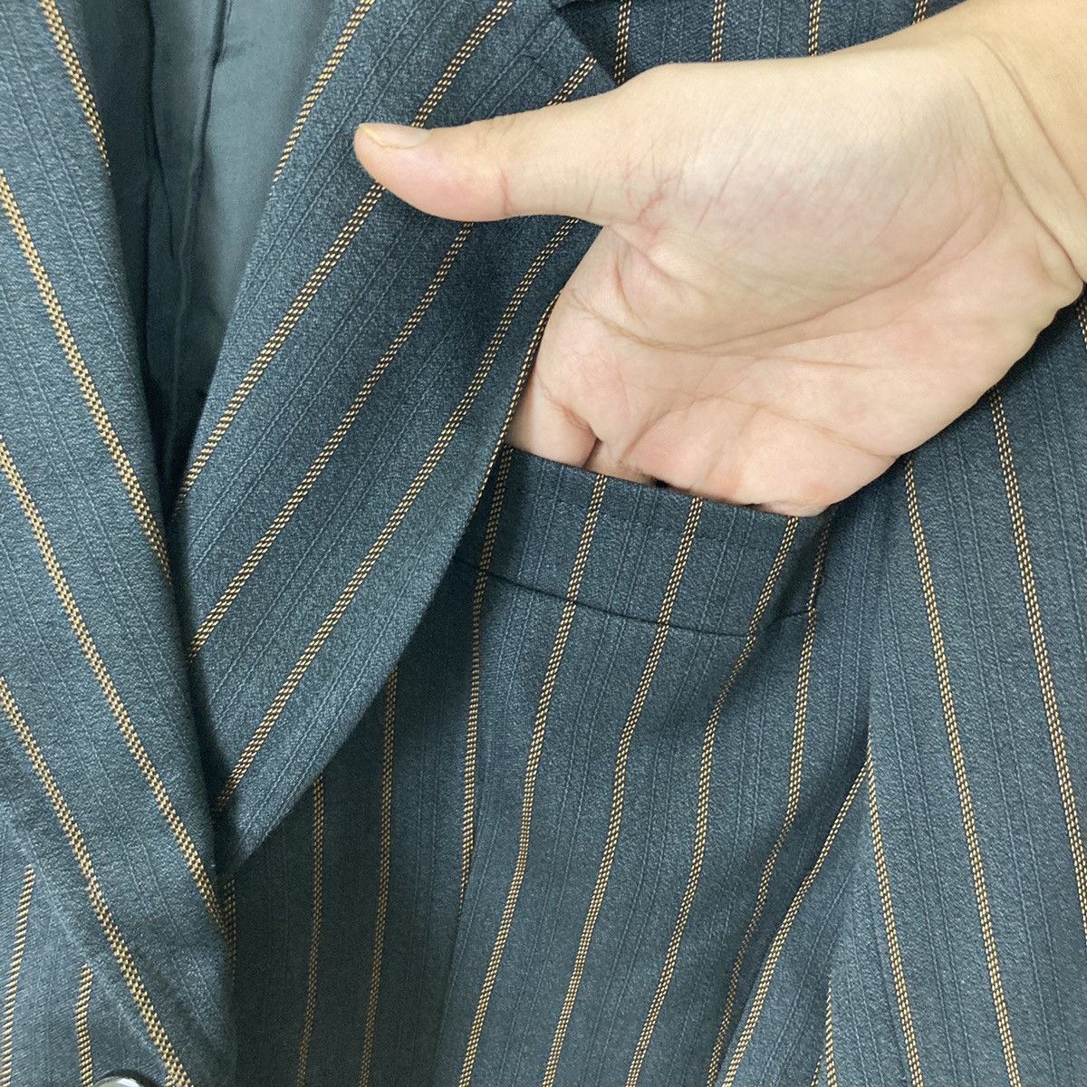 Yves Saint Laurent Yves Saint Laurent Striped Coat/Blazer Size US M / EU 48-50 / 2 - 9 Thumbnail