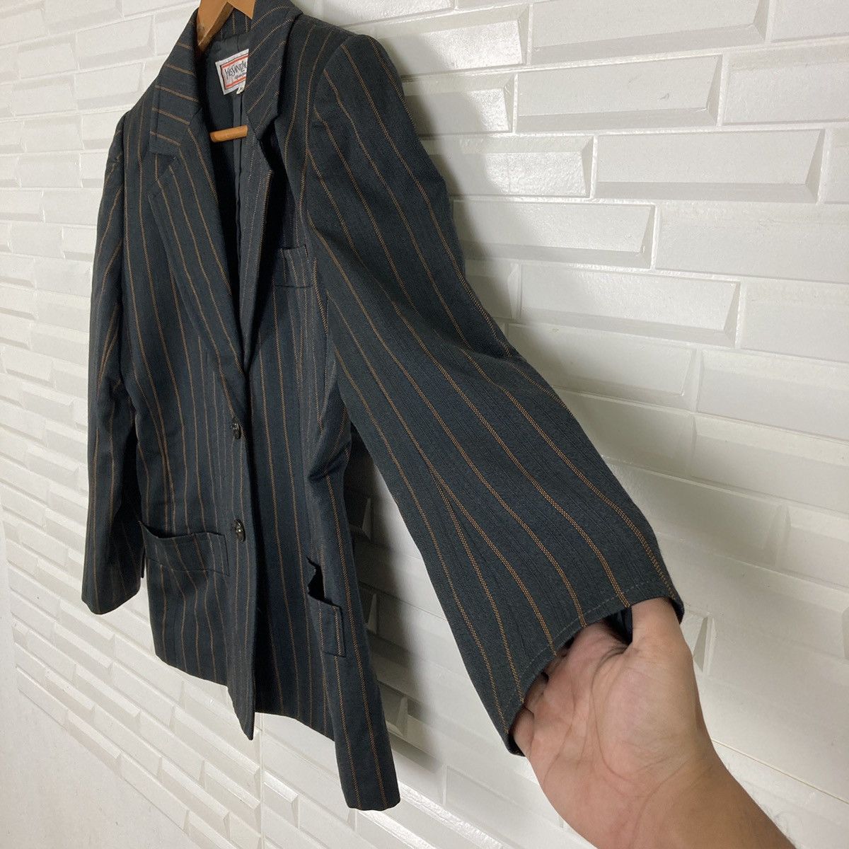 Yves Saint Laurent Yves Saint Laurent Striped Coat/Blazer Size US M / EU 48-50 / 2 - 8 Thumbnail