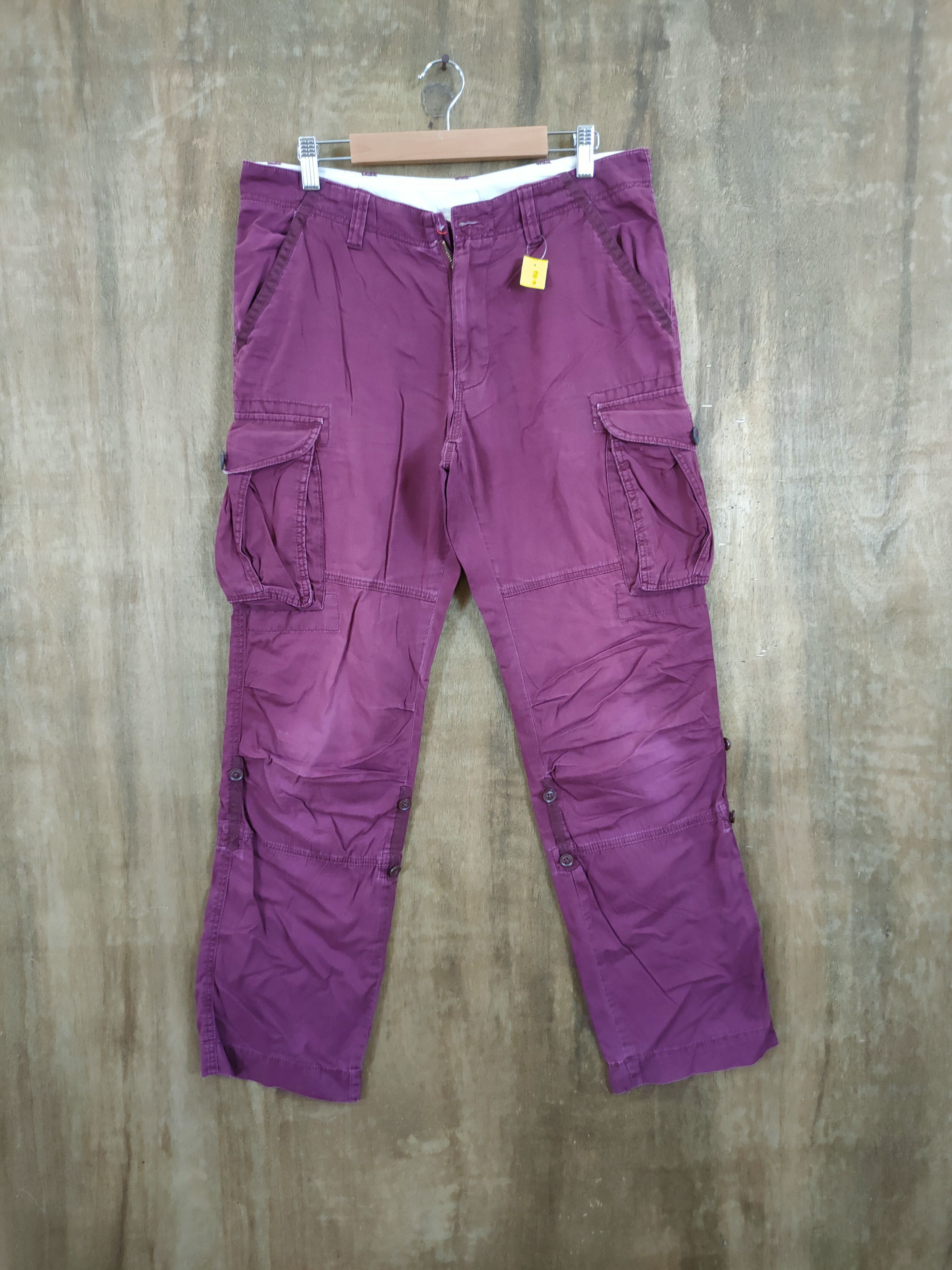 image of Vintage Dl A.v.v Homme Multipocket Utility Cargo Pants 46-863 in Purple, Men's (Size 31)