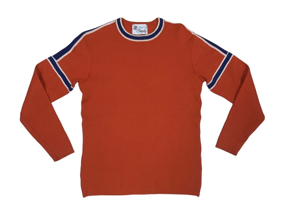 image of Capital Ace Tokyo Long Sleeve Knitwear X in Red/Blue, Men's (Size Large)