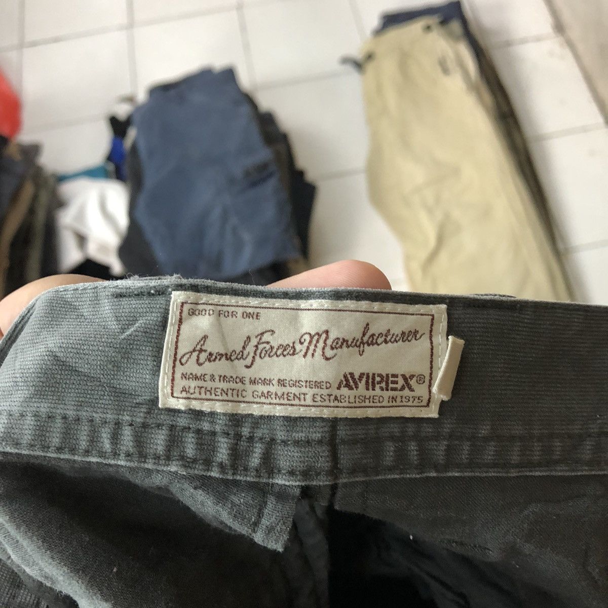 Avirex Dark Blue rare pocket utility Cargo Pants #6889