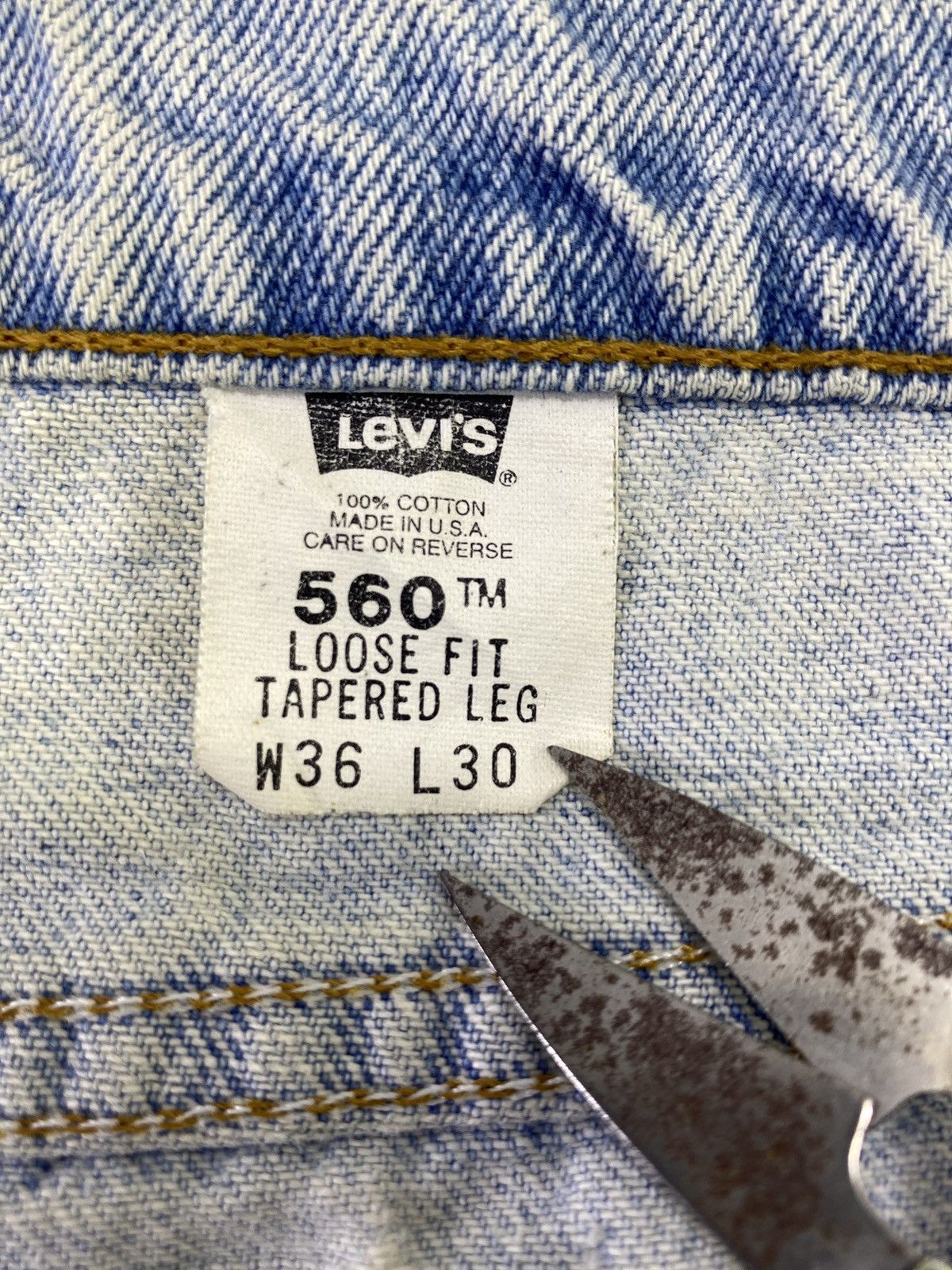 Levi's 90s Levi's vintage 560 blue Jeans - J570 Size US 36 / EU 52 - 5 Thumbnail