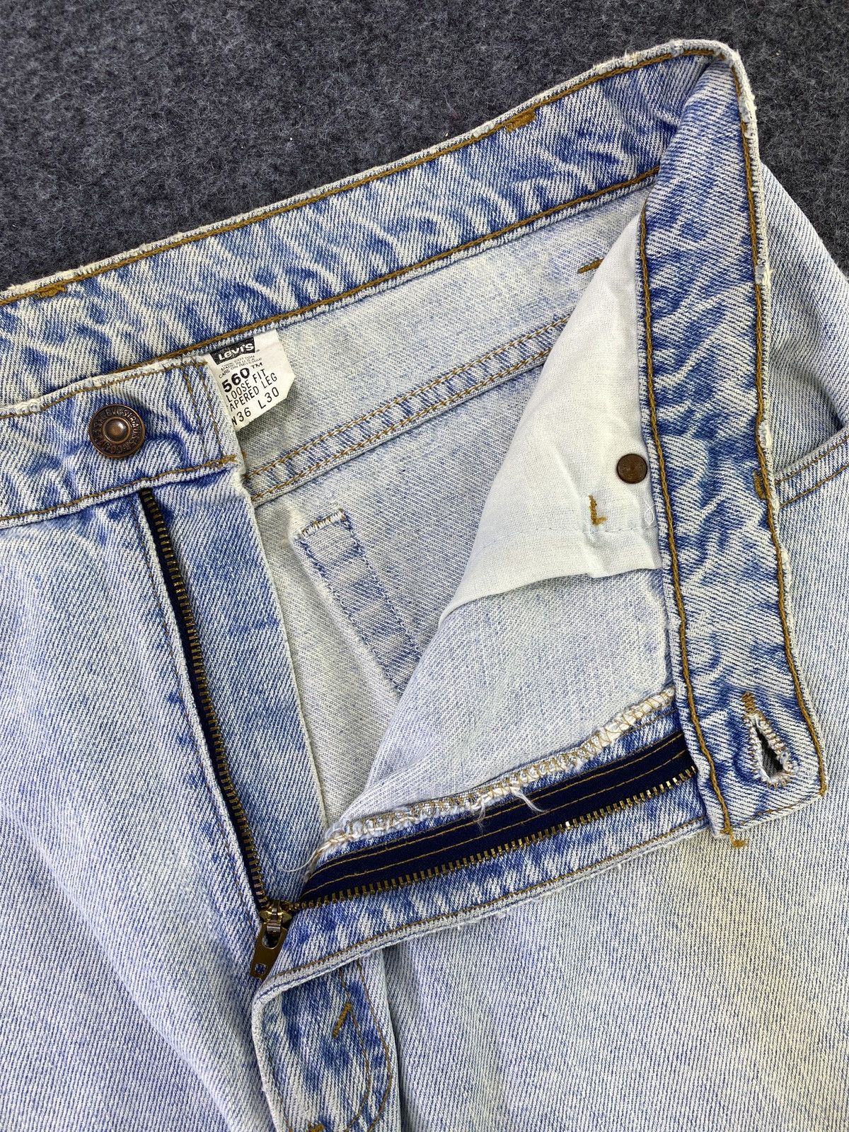 Levi's 90s Levi's vintage 560 blue Jeans - J570 Size US 36 / EU 52 - 3 Thumbnail