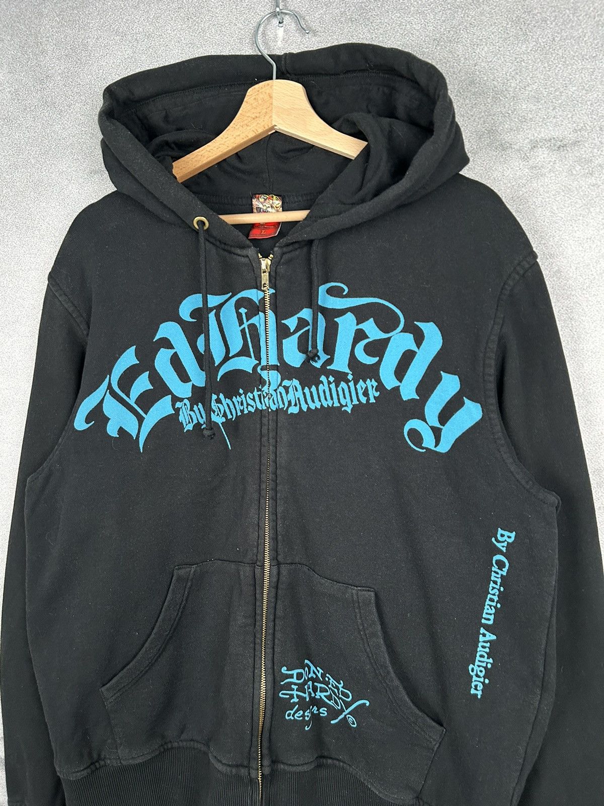 Christian Audigier Vintage Ed Hardy Christian Audigier Zip Up Hoodie Graphic Size US L / EU 52-54 / 3 - 6 Thumbnail
