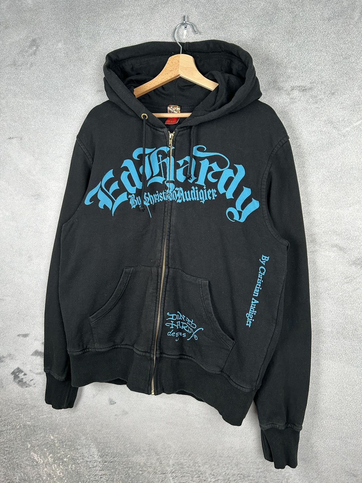 Christian Audigier Vintage Ed Hardy Christian Audigier Zip Up Hoodie Graphic Size US L / EU 52-54 / 3 - 3 Thumbnail