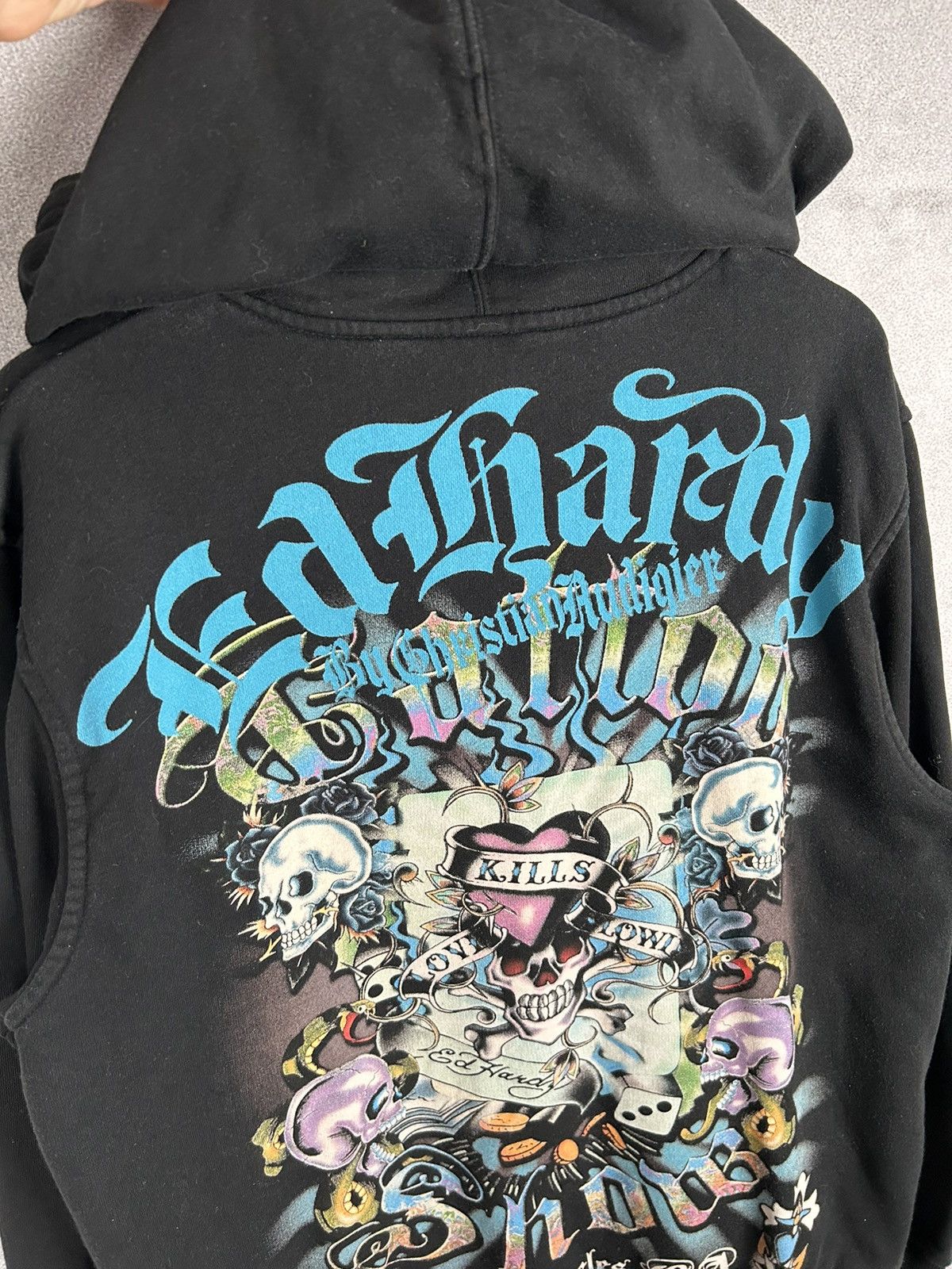 Christian Audigier Vintage Ed Hardy Christian Audigier Zip Up Hoodie Graphic Size US L / EU 52-54 / 3 - 5 Thumbnail