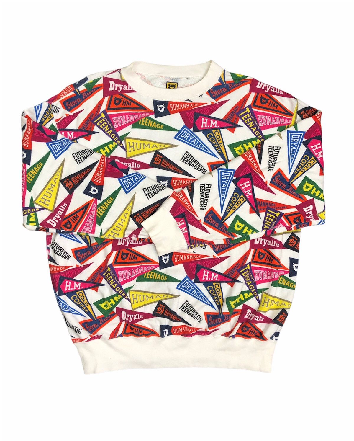 Pre-owned Human Made Relisting Soon Aw16  Pennant Sweatshirt In Multicolor