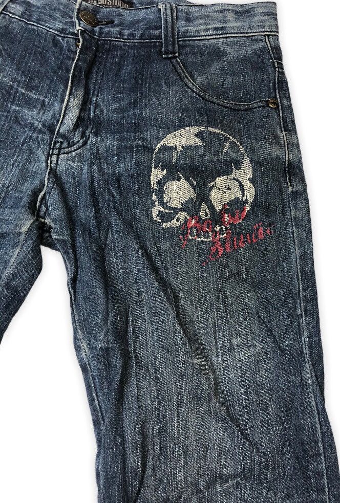 Designer × If Six Was Nine × Japanese Brand SKULL PRINTED DISTRESSED DENIM JEANS Size US 31 - 5 Thumbnail