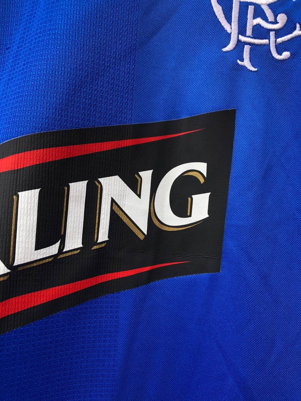 Umbro Glasgow Rangers Soccer Jersey Scottish Football Club Carling Size US L / EU 52-54 / 3 - 5 Thumbnail