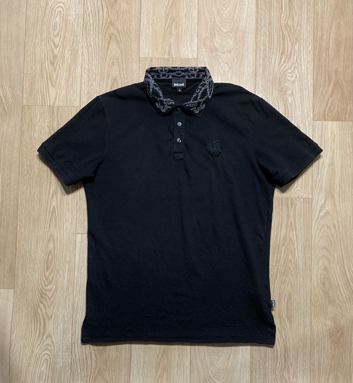 Just Cavalli Just Cavalli Black Tiger Polo Size US XL / EU 56 / 4 - 1 Thumbnail