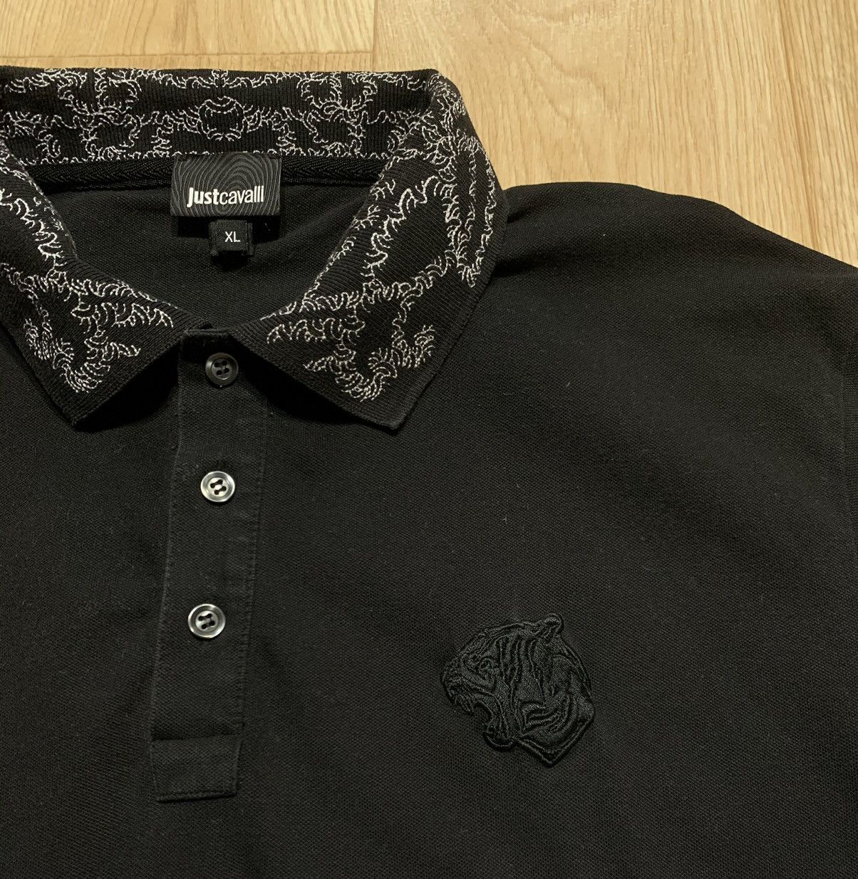 Just Cavalli Just Cavalli Black Tiger Polo Size US XL / EU 56 / 4 - 3 Thumbnail
