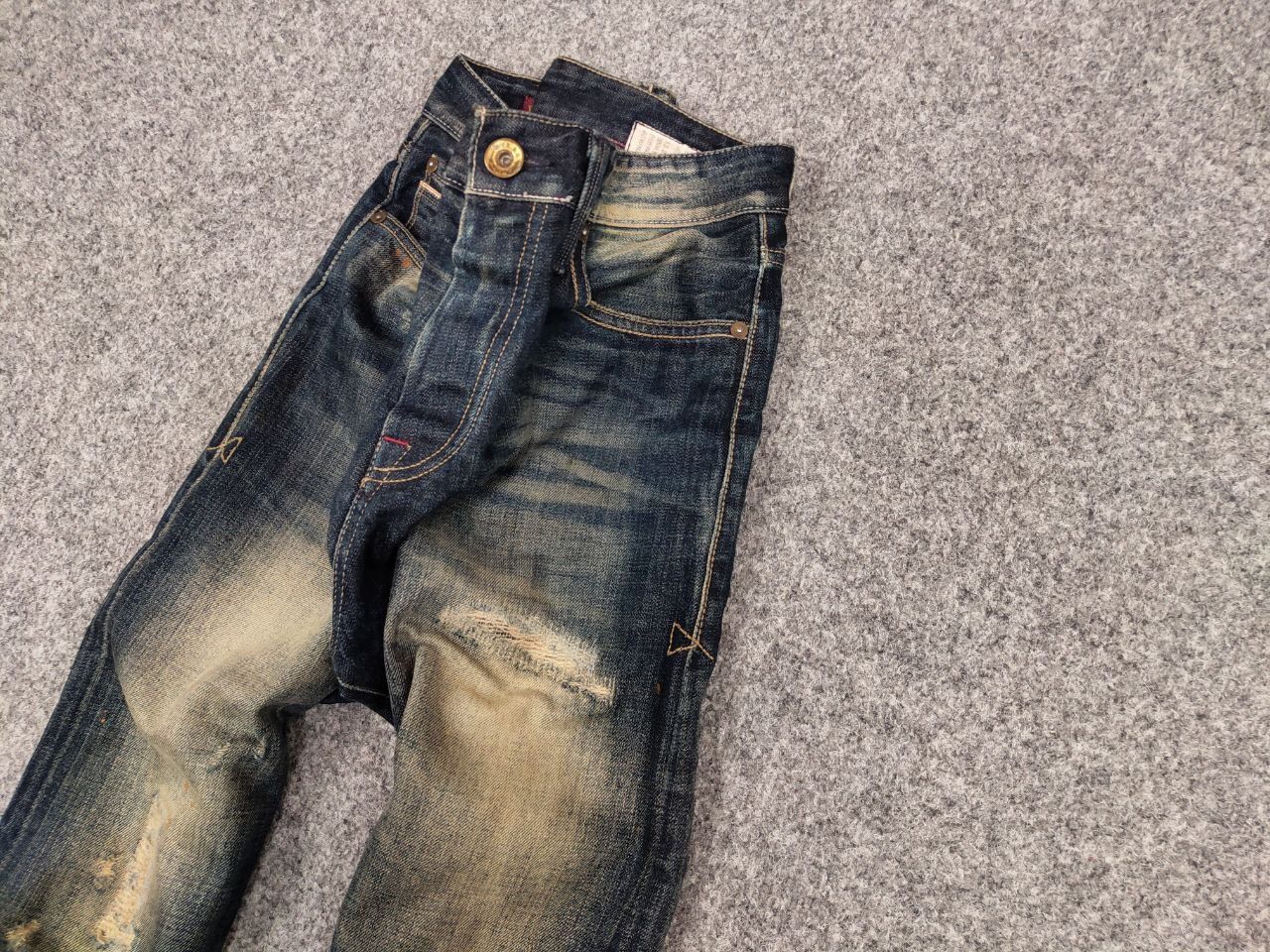 Japanese Brand Vintage R.D.D.Designer Japan Distressed Faded Selvage Jeans Size US 32 / EU 48 - 5 Thumbnail