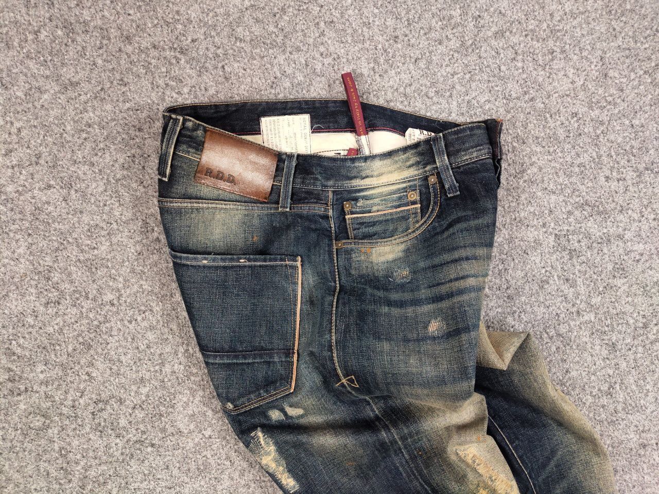 Japanese Brand Vintage R.D.D.Designer Japan Distressed Faded Selvage Jeans Size US 32 / EU 48 - 18 Thumbnail
