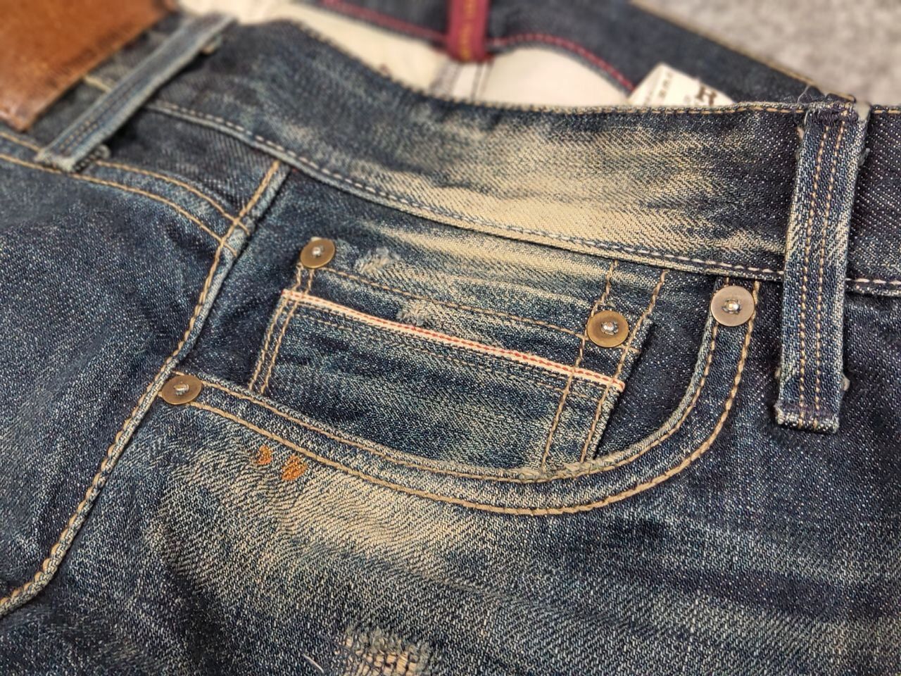 Japanese Brand Vintage R.D.D.Designer Japan Distressed Faded Selvage Jeans Size US 32 / EU 48 - 19 Thumbnail