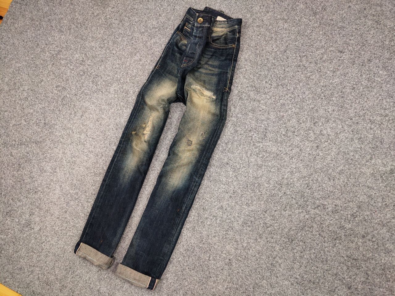 Japanese Brand Vintage R.D.D.Designer Japan Distressed Faded Selvage Jeans Size US 32 / EU 48 - 4 Thumbnail