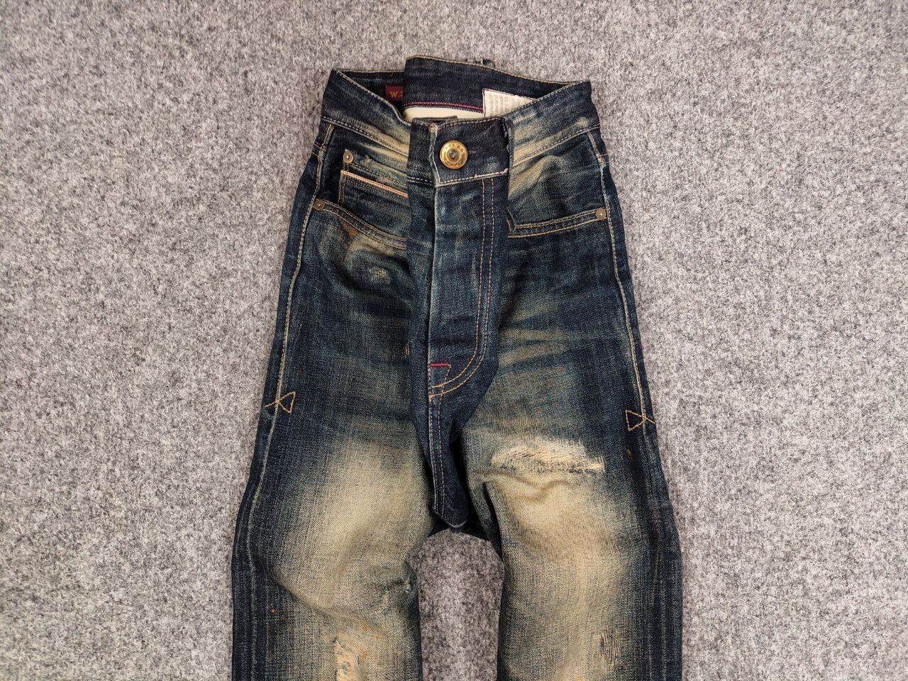 Japanese Brand Vintage R.D.D.Designer Japan Distressed Faded Selvage Jeans Size US 32 / EU 48 - 8 Thumbnail