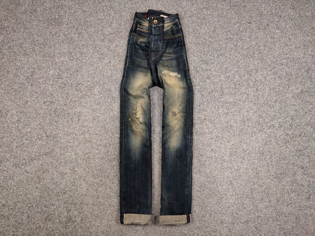 Japanese Brand Vintage R.D.D.Designer Japan Distressed Faded Selvage Jeans Size US 32 / EU 48 - 2 Thumbnail