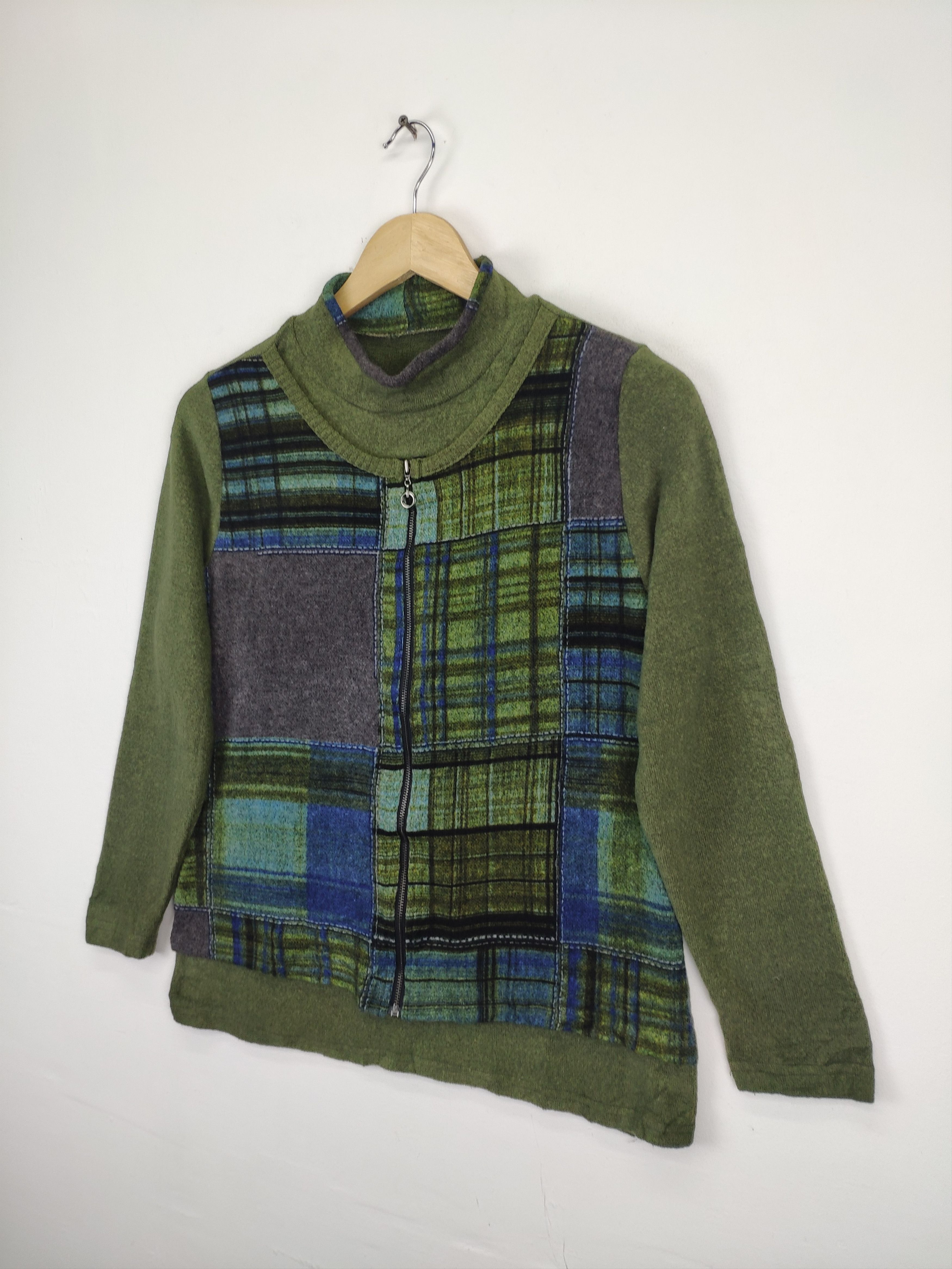 Japanese Brand × Vintage Vintage Sweater Crewneck Patchwork Pattern Like Kapital Size S / US 4 / IT 40 - 7 Thumbnail
