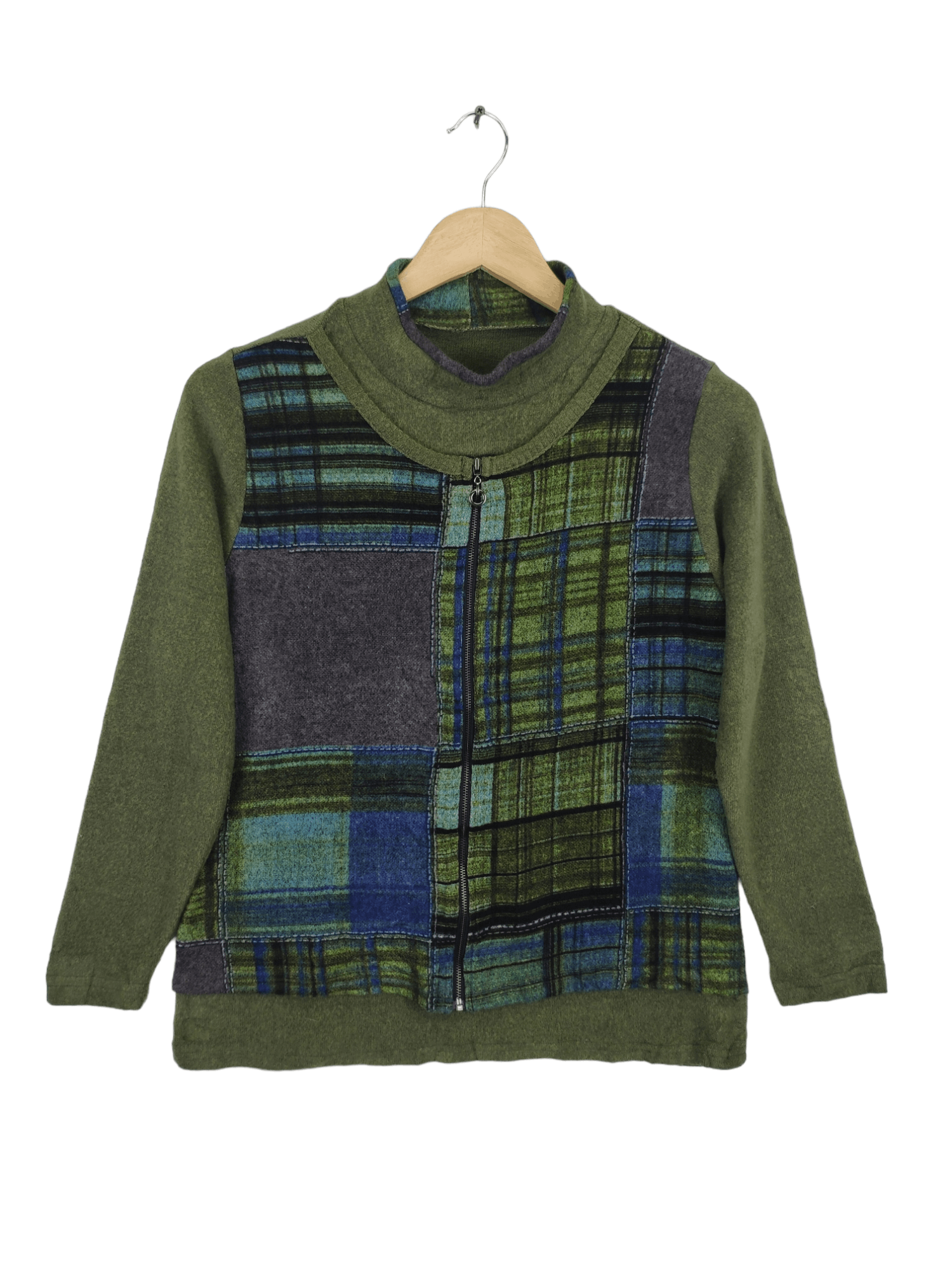 Japanese Brand × Vintage Vintage Sweater Crewneck Patchwork Pattern Like Kapital Size S / US 4 / IT 40 - 1 Thumbnail