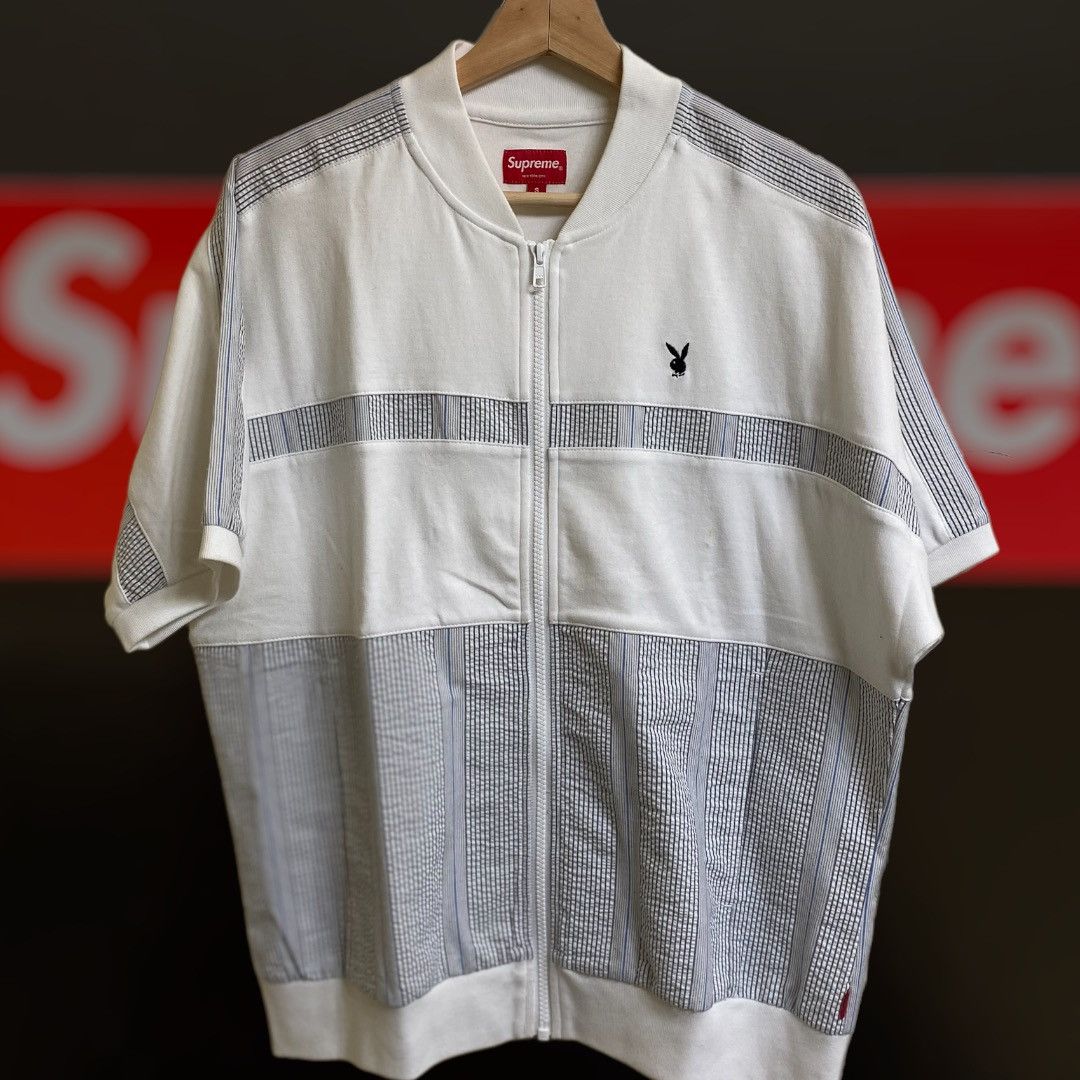 Supreme playboy leisure hot sale zip up top