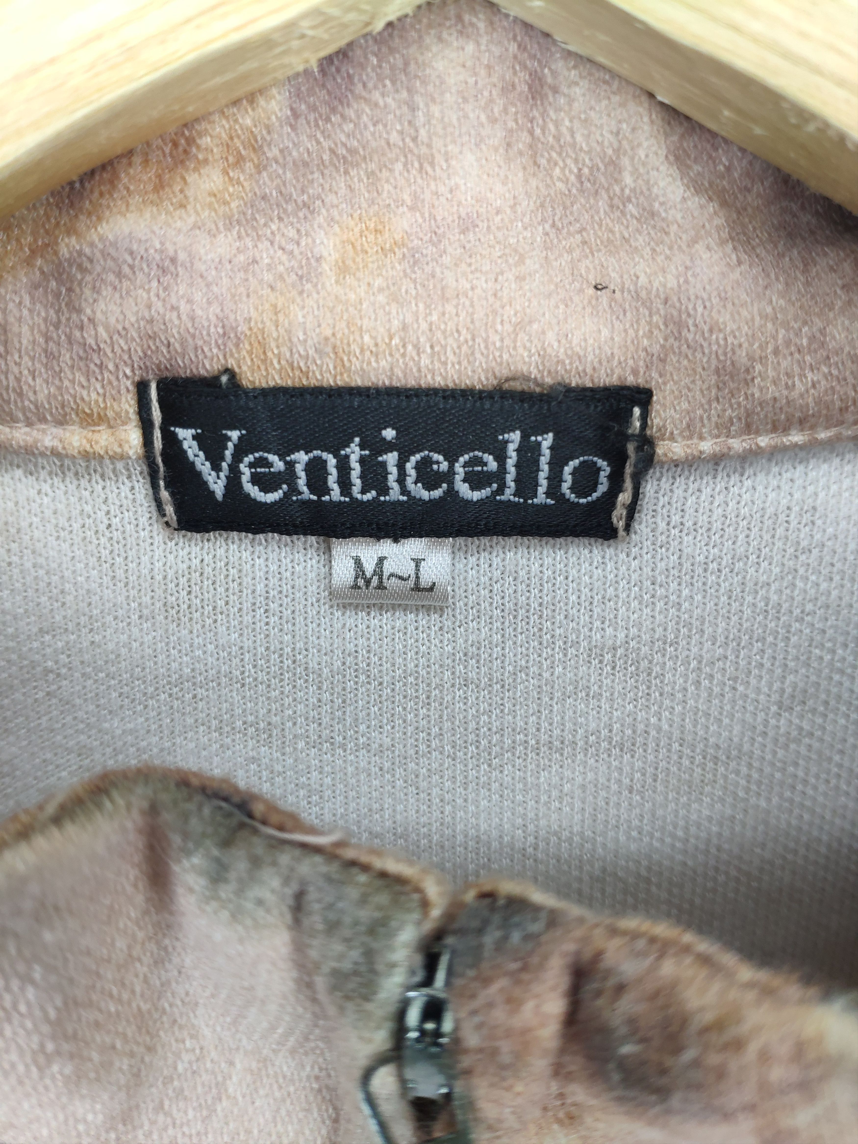 Designer × Japanese Brand Vintage Wool Sweater Half Zip Floral Motif by VENTICELLO Size M / US 6-8 / IT 42-44 - 3 Thumbnail