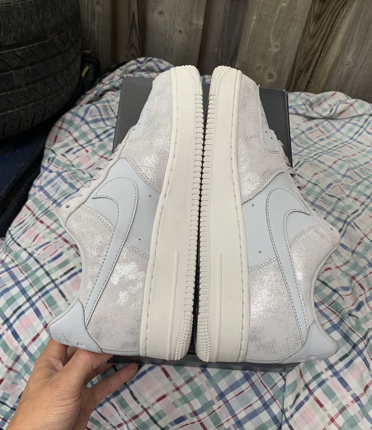 Nike Air Force One ‘07 Premium Pure Platinum Size US 9 / EU 42 - 5 Thumbnail
