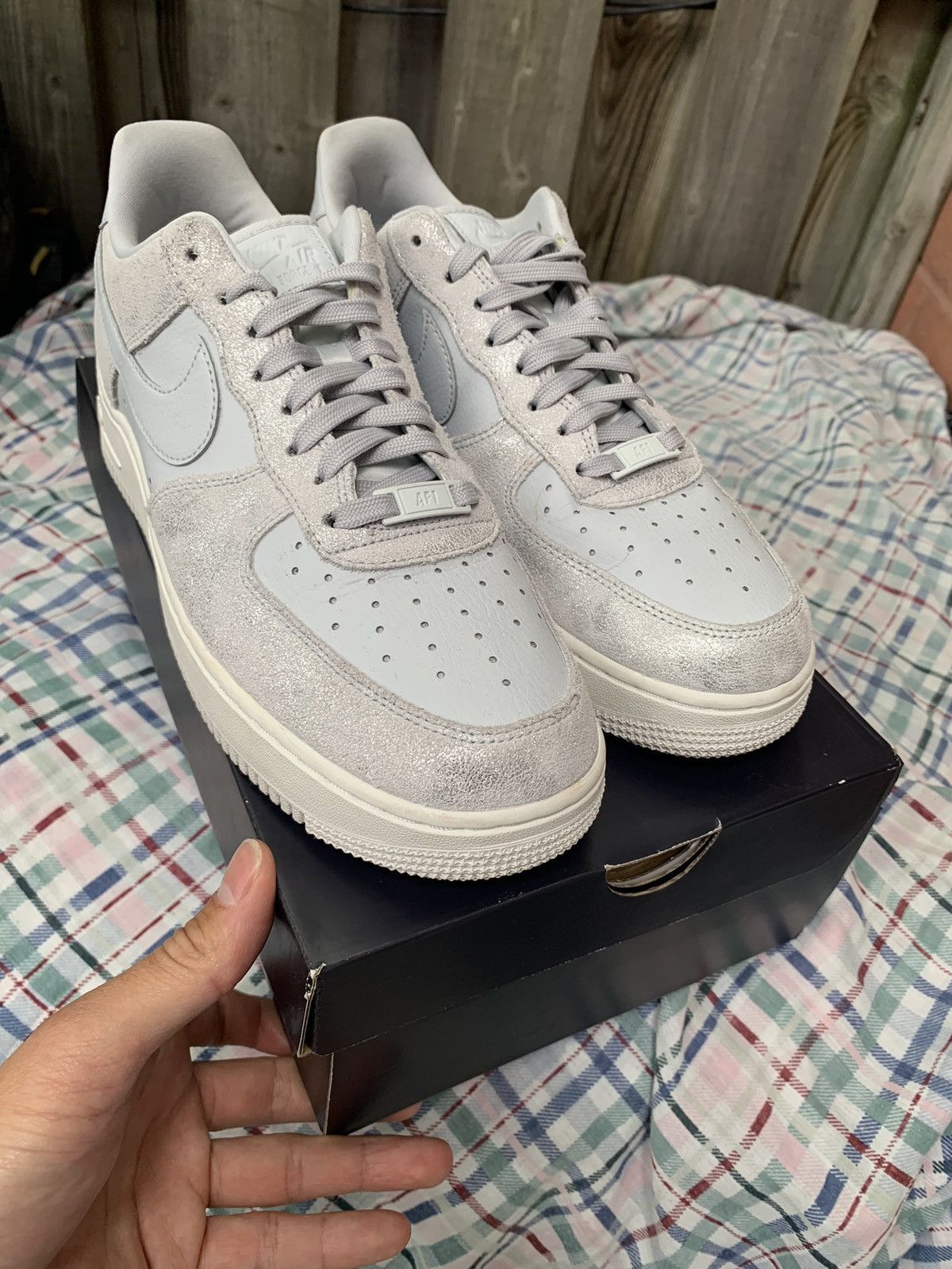 Nike Air Force One ‘07 Premium Pure Platinum Size US 9 / EU 42 - 3 Thumbnail