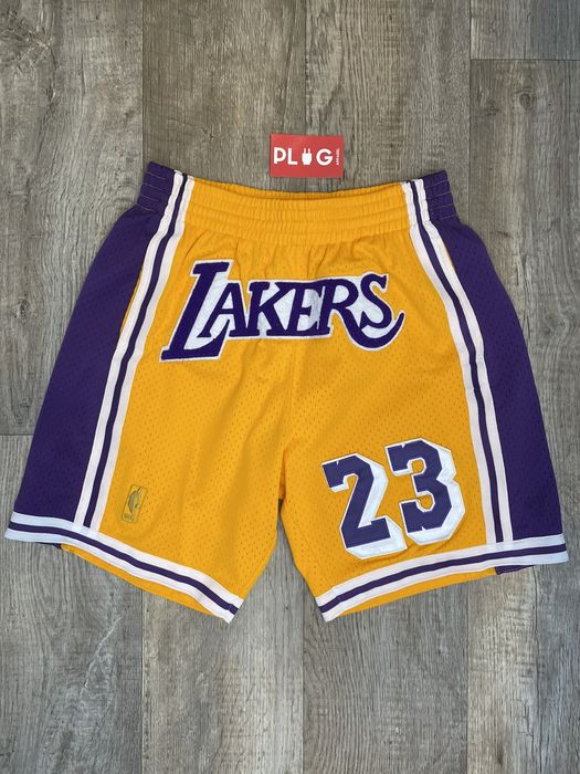 Lakers shorts lebron just don best sale