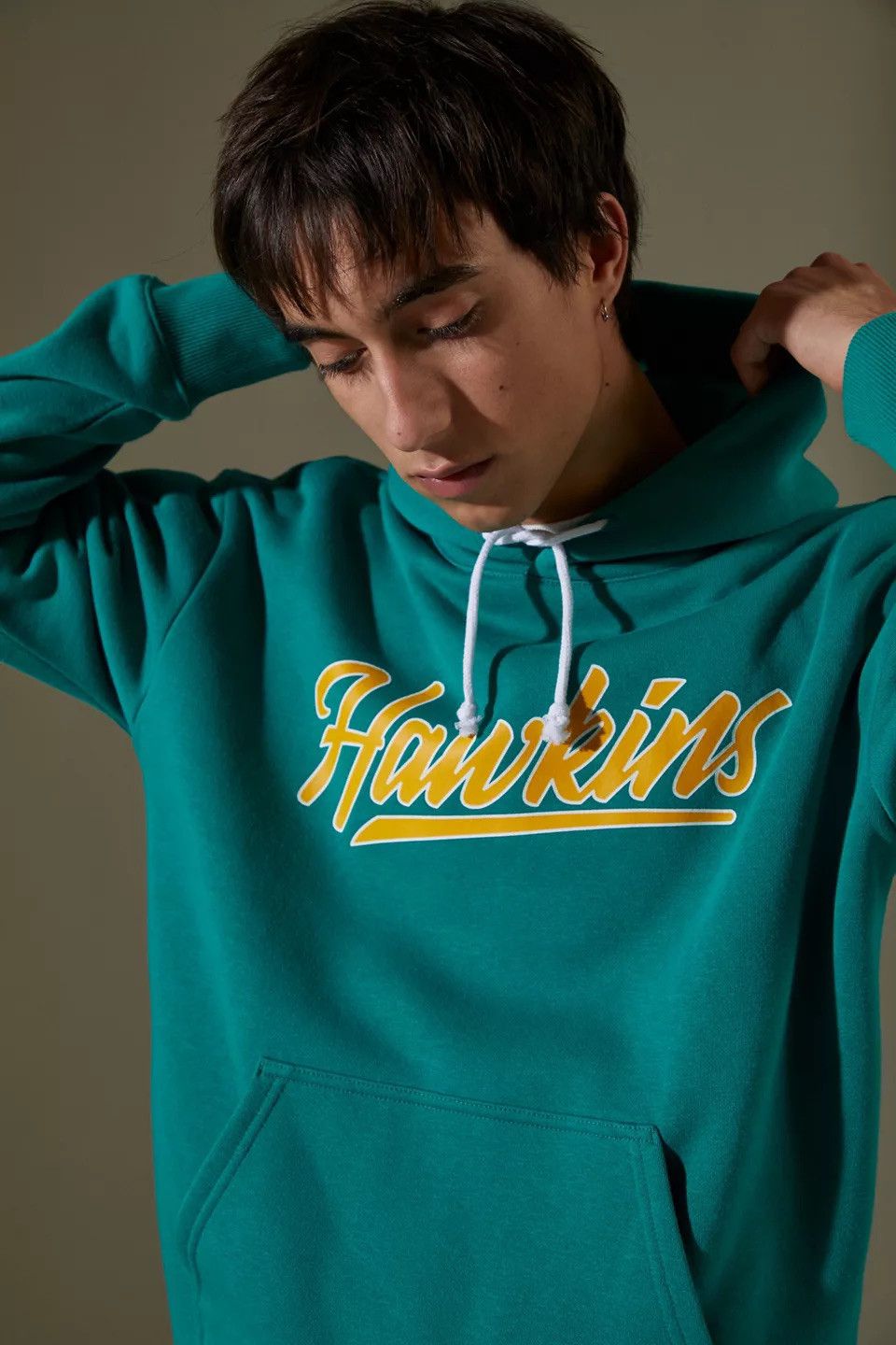 Green Stranger Things x Champion Hoodie sweatshirt