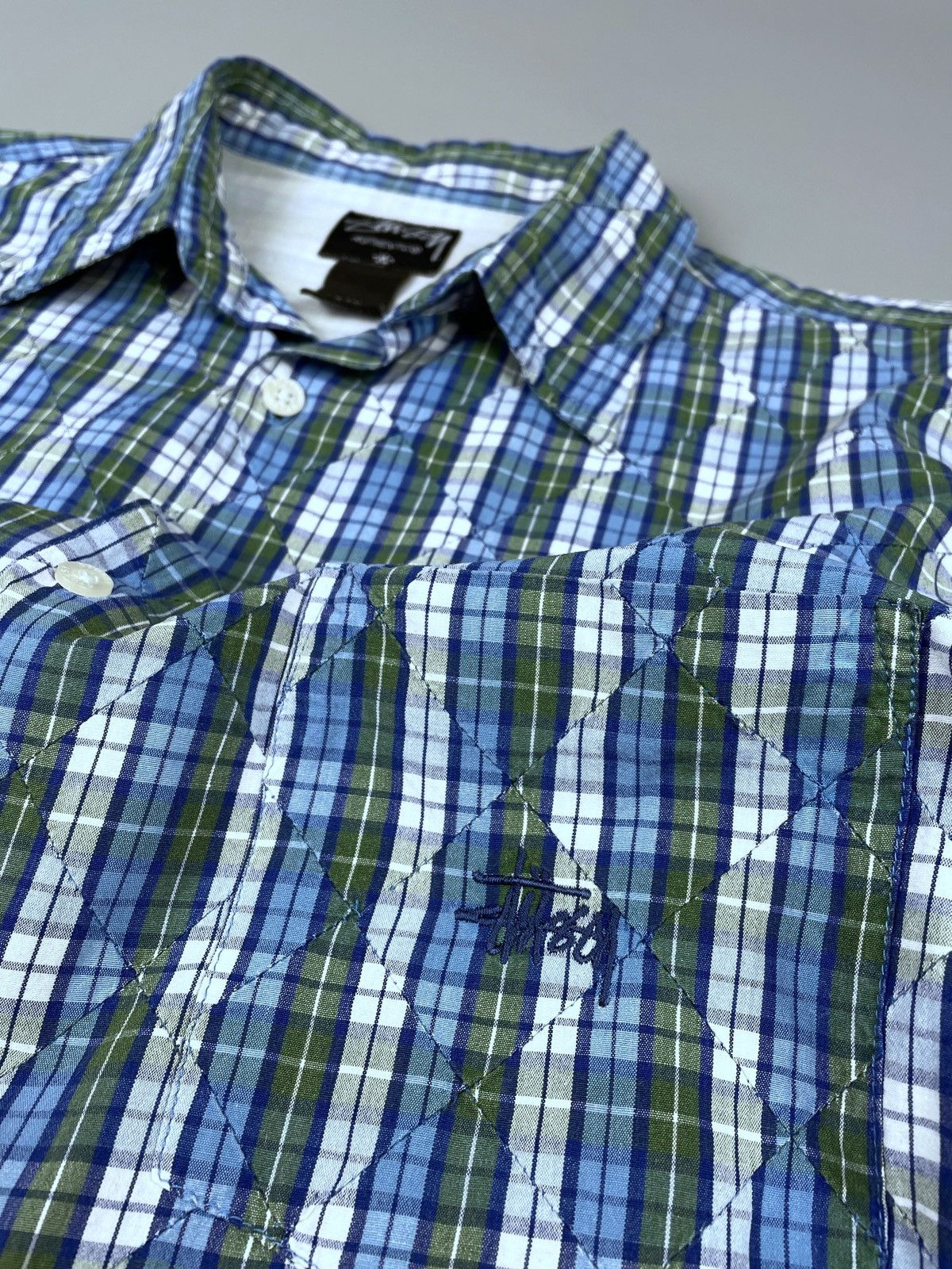 Stussy Vintage 00's Stussy Patchwork Checked SS Logo Shirt Size M Size US M / EU 48-50 / 2 - 7 Thumbnail