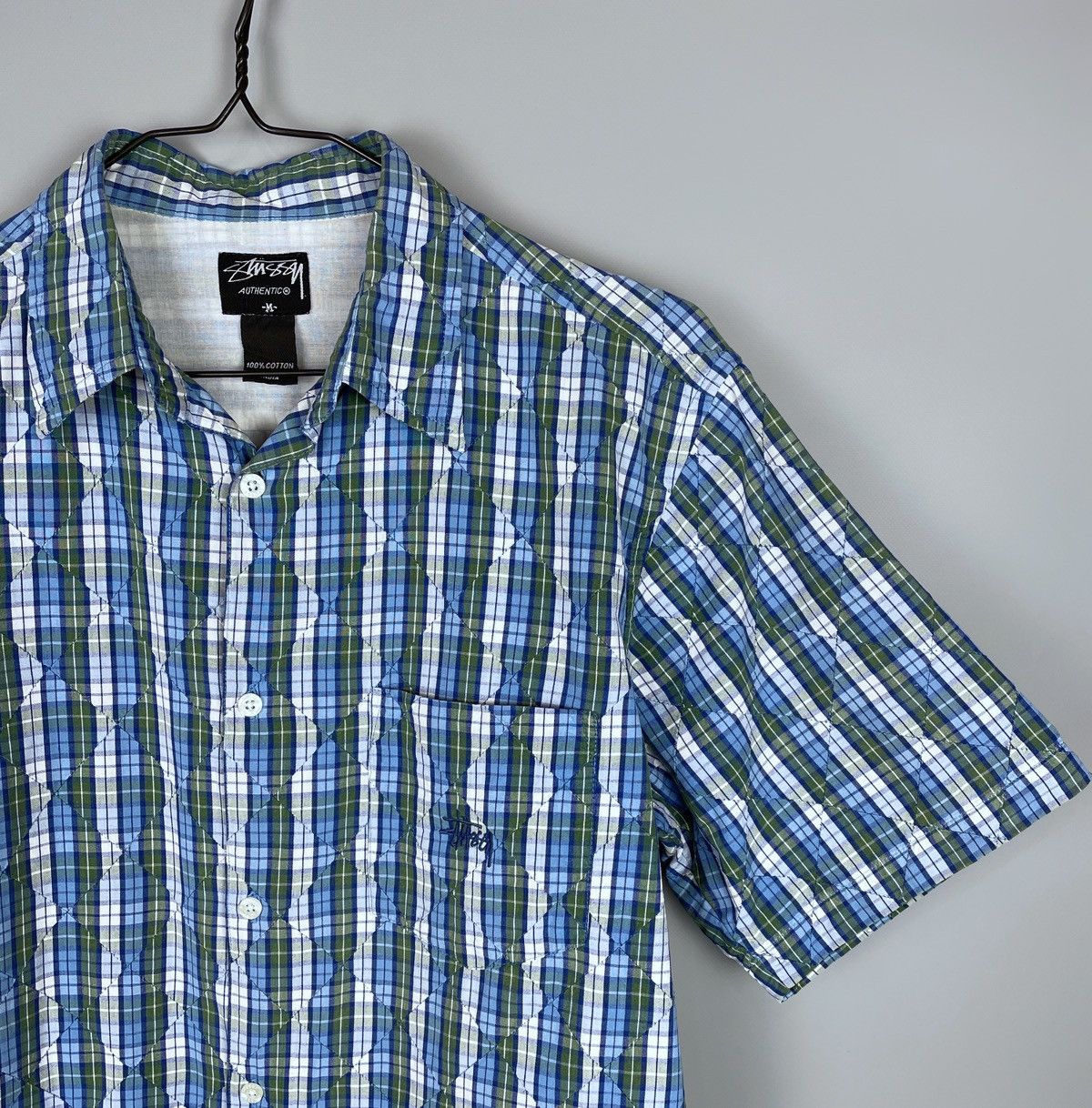 Stussy Vintage 00's Stussy Patchwork Checked SS Logo Shirt Size M Size US M / EU 48-50 / 2 - 3 Thumbnail