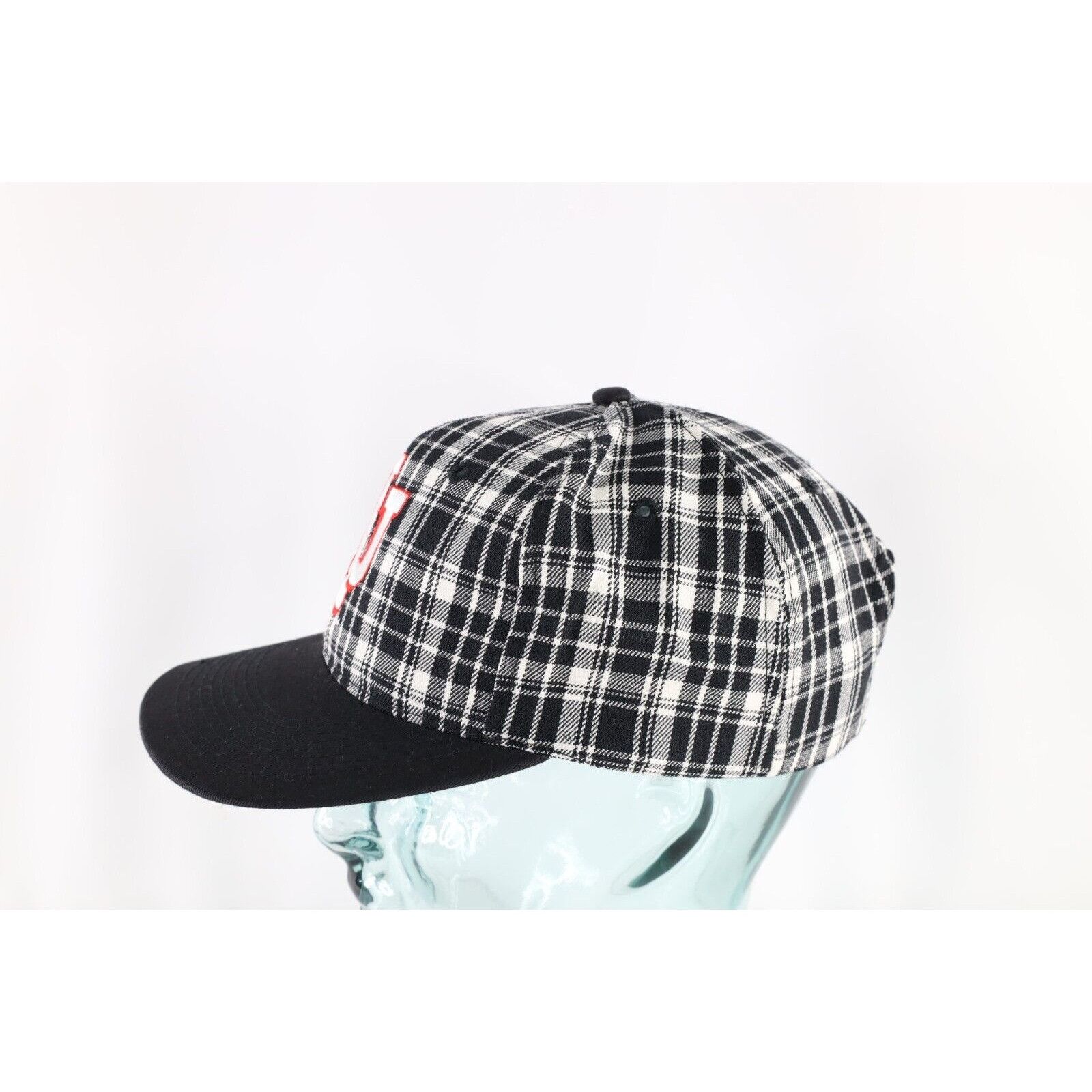 Vintage Deadstock Vintage 90s Indiana University Plaid Snapback Hat Size ONE SIZE - 3 Thumbnail