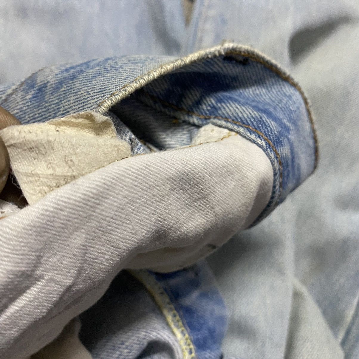 Levi's Vintage 80s Levis 501 Redline Jeans Release Hem Button 6 Size US 30 / EU 46 - 18 Thumbnail
