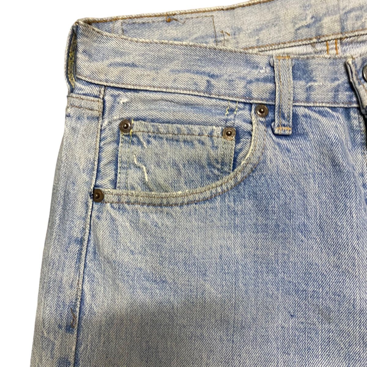 Levi's Vintage 80s Levis 501 Redline Jeans Release Hem Button 6 Size US 30 / EU 46 - 4 Thumbnail
