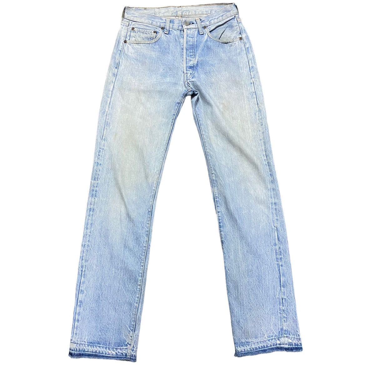 Levi's Vintage 80s Levis 501 Redline Jeans Release Hem Button 6 Size US 30 / EU 46 - 1 Thumbnail