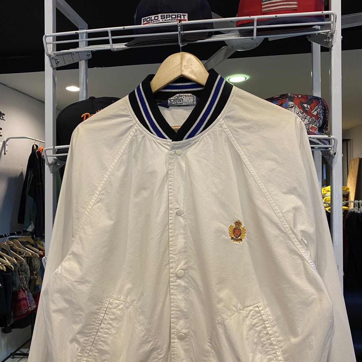 VINTAGE RARE‼️Polo By Ralph Lauren Crown Logo Varsity Light
