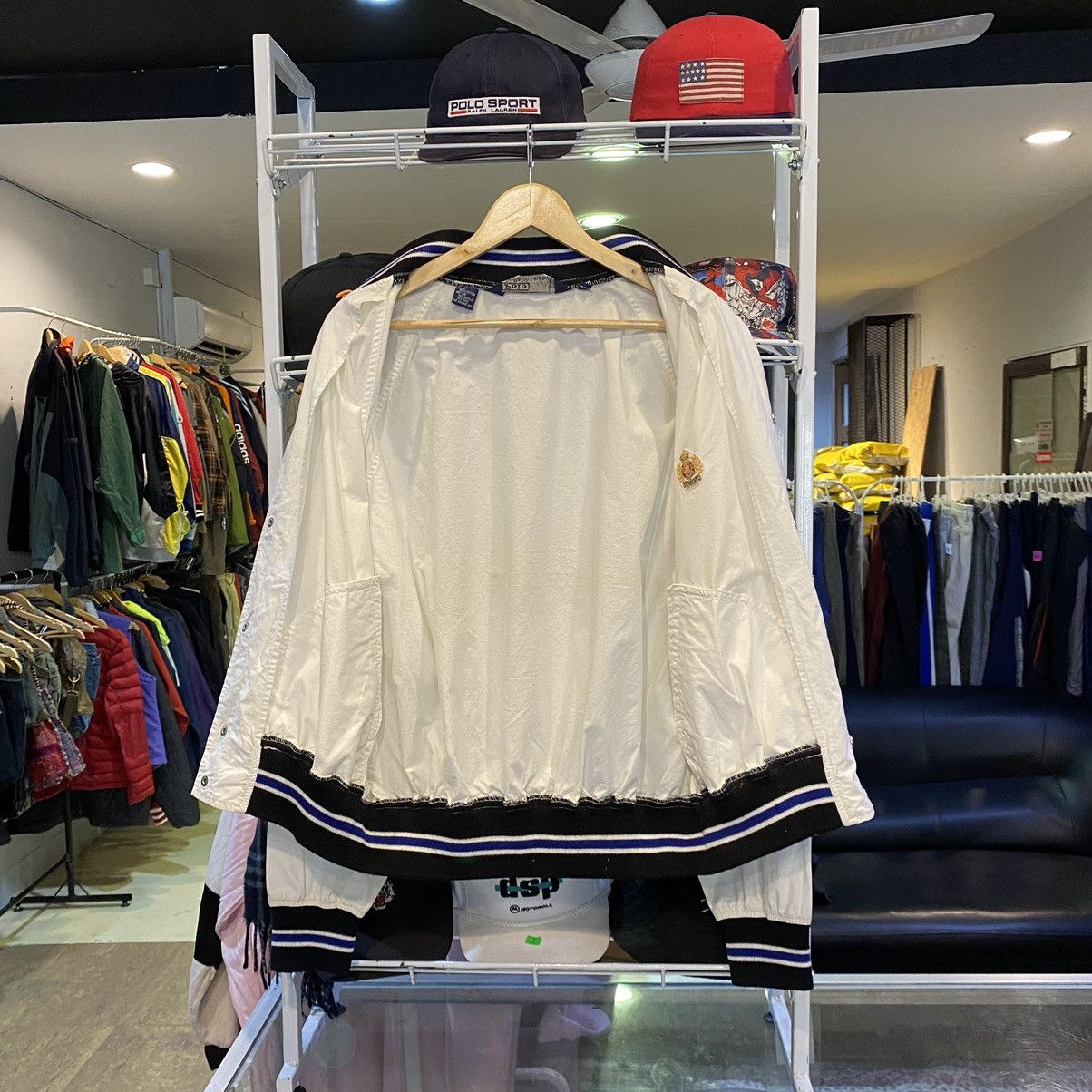 VINTAGE RARE‼️Polo By Ralph Lauren Crown Logo Varsity Light