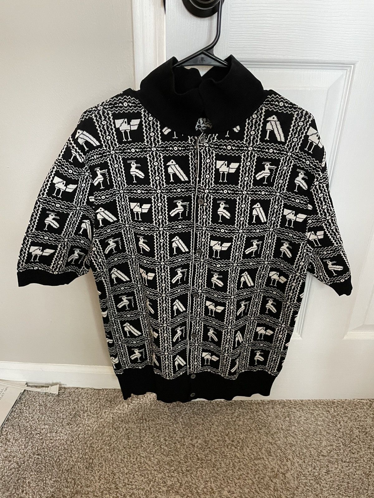 image of 4Sdesigns 4S Designs Knit Campshirt in Grey, Men's (Size Small)