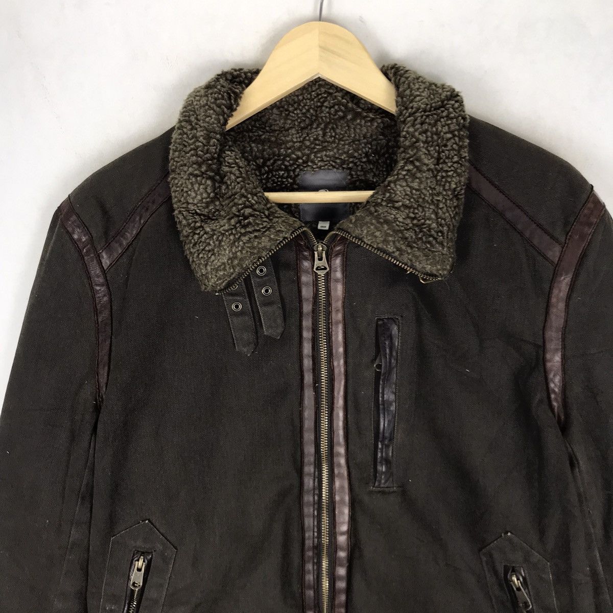 Japanese Brand × Leather Rattle Trap Moleskin Leather Trim Sherpa Heavy Jacket Size US S / EU 44-46 / 1 - 10 Thumbnail